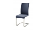 Arco II jedálenská stolička, koža nočná modrá