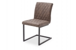 KIAN B jedálenská stolička bez podrúčok, koženka Vintage hnedá
