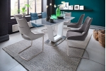 ALDRINA jedálenské stoličky+XANDER šedý jedálenský stôl