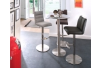 ZARINA 1 bar.stôl, nerez, keramika svetlo šedá + Giulia bar.stoličky