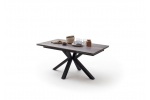 NAGANO jedáleský stôl štruktúra dreva barrique, podnož čierna