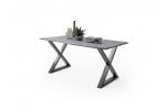 CALABRIA 160,180 jedálenský stôl šedá piesková,plát 2,5cm +podnož tvaru X antik