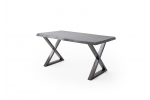 CALABRIA 200,220,240 jedálenský stôl šedá piesková,plát 5,5cm +podnož tvar X antik
