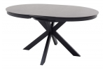 WINNIPEG jedálenský stôl, podnož čierna, rozložený