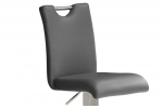 BARDO barová stolička koženka šedá