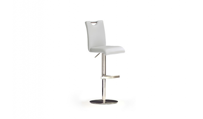 barová stolička Bardo pohrómovaná biela