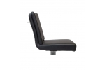 BRUNI barová stolička koženka čierna, z boku