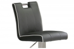 CASTA barová stolička koženka šedá