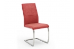 FLORES B jedálenská stolička koženka Argentina červená odpružená ploché rúrky